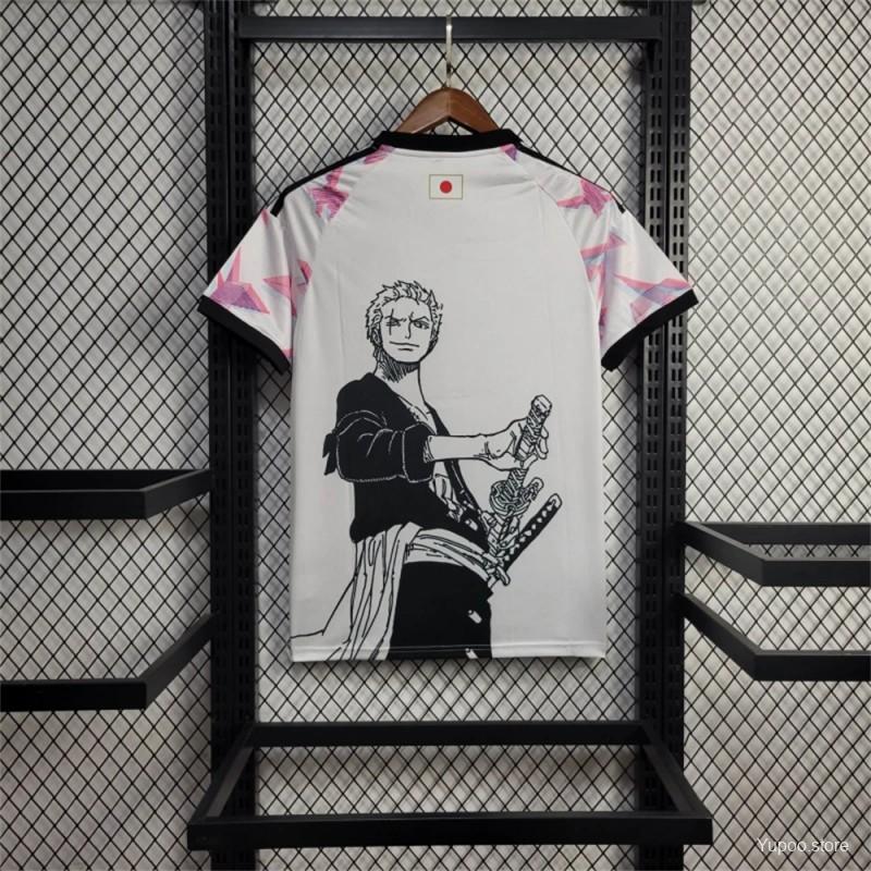 Maillot Japon Blanc – Inspiration Otaku Zoro – Extérieur
